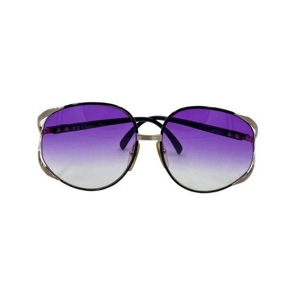 70\'s  80\'s Butterfly CHRISTIAN DIOR Sunglasses Eyewear Black Metal Frames main image 6